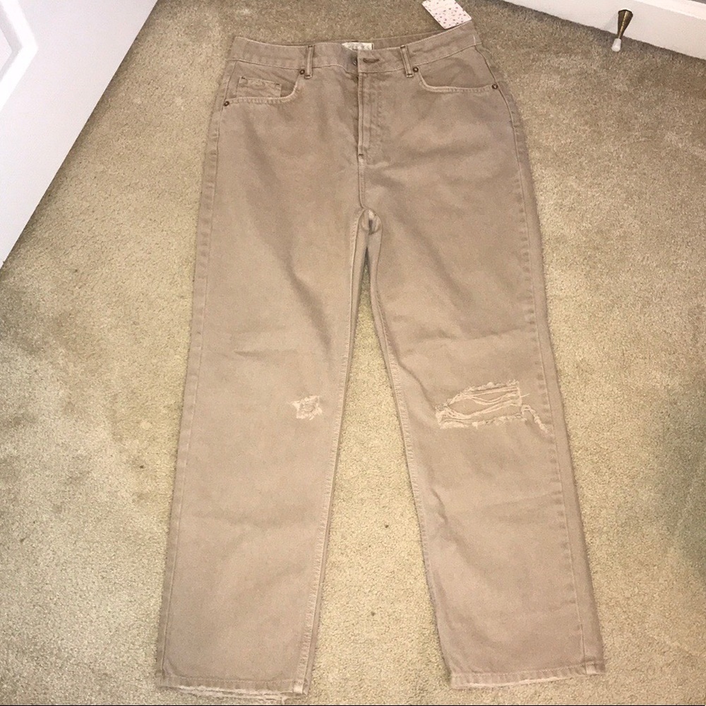 Free people beige jeans size 30